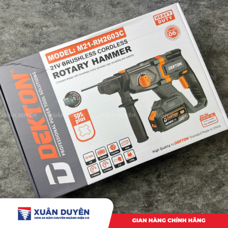 Máy khoan 3 chức năng pin 21V Dekton M21-RH2603C