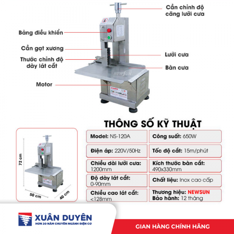 Máy cưa xương inox W120A 