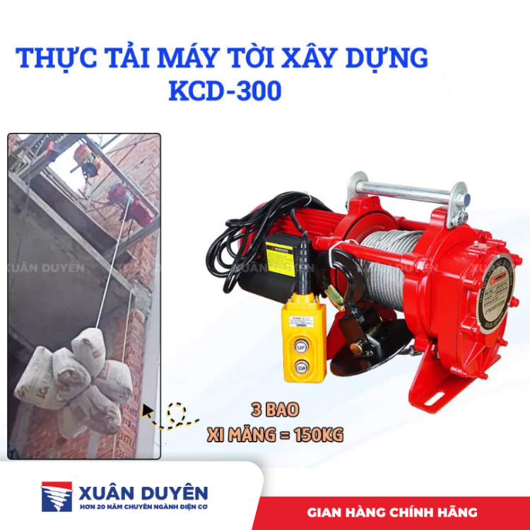 Máy tời xây dựng 150 - 300kg Stronger KCD300