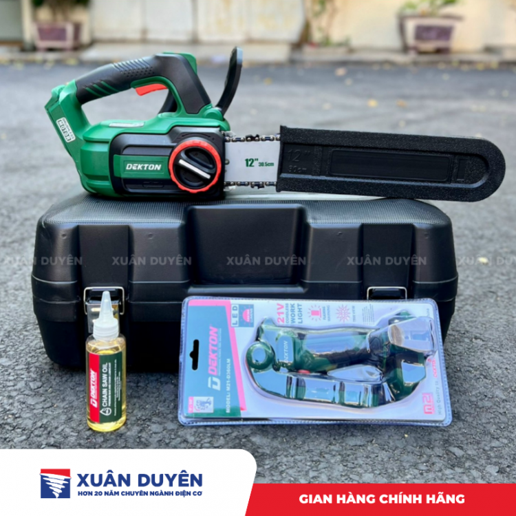 Máy cưa xích dùng pin 21V Dekton M21-CX12BL 
