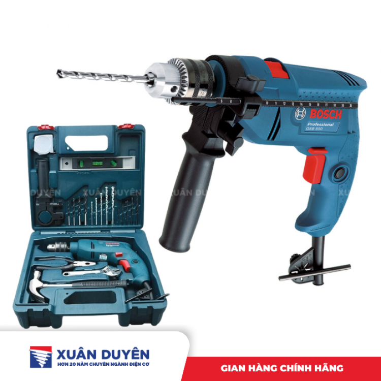Bộ máy khoan 19 món Bosch GSB 550 MP SET (13MM, 550W)