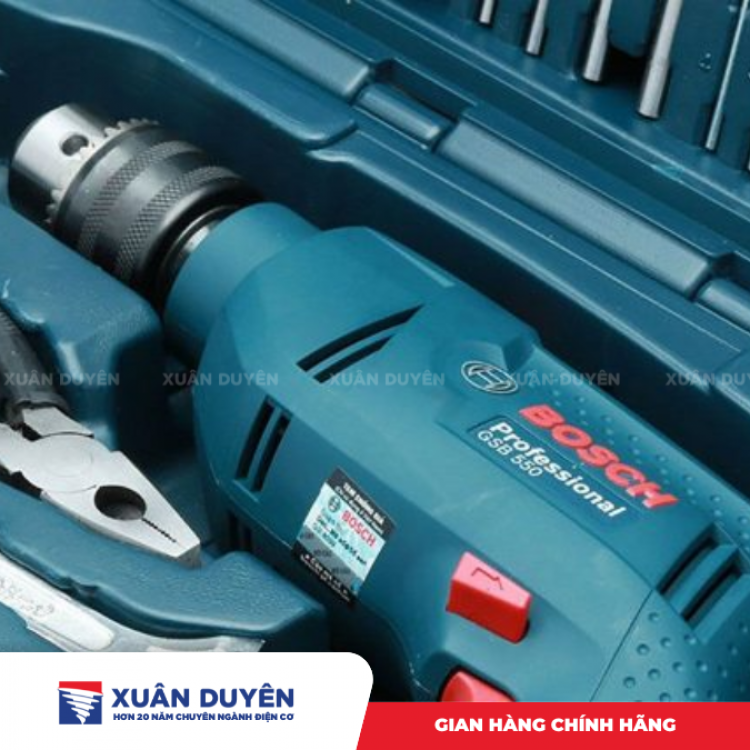 Bộ máy khoan 19 món Bosch GSB 550 MP SET (13MM, 550W)