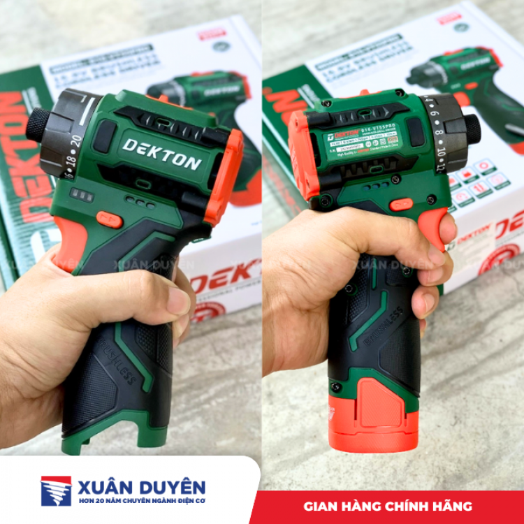 Bộ máy vặn vít dùng pin 16.8V Dekton D16-VT55PRO