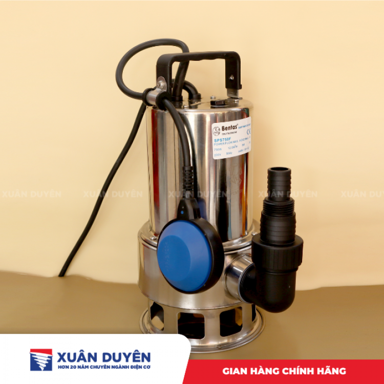 Bơm chìm nước thải Bentas 1HP SPS750F 
