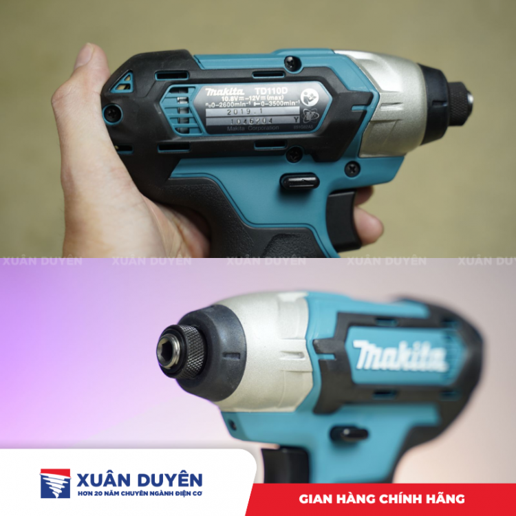 Bộ máy khoan vặn vít dùng pin 12V Makita CLX228S (HP333D+TD110D)