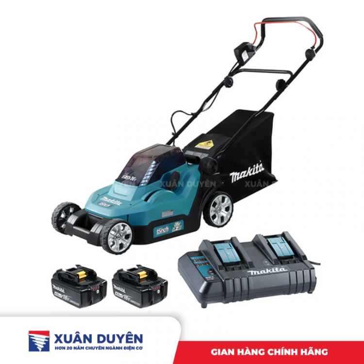 Máy cắt cỏ đẩy dùng pin Makita DLM382CM2 (380MM) (18VX2)