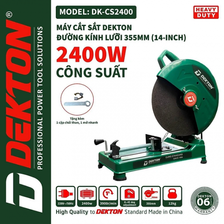 Máy cắt sắt Dekton DK-CS2400 (355MM, 2400W)