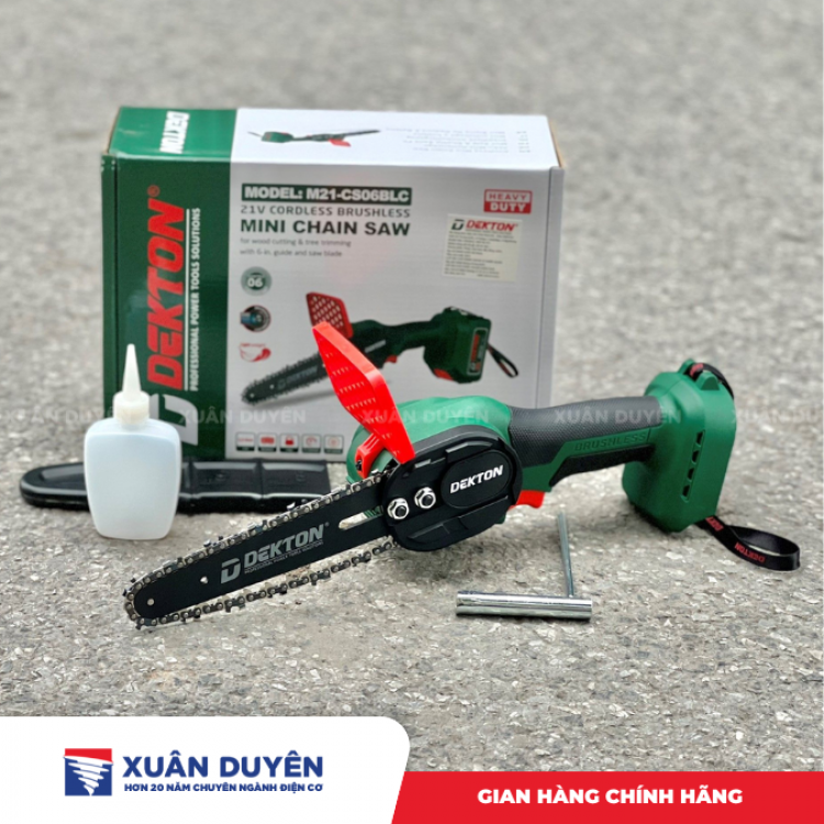 Máy cưa xích dùng pin 21V Dekton M21-S06BLC