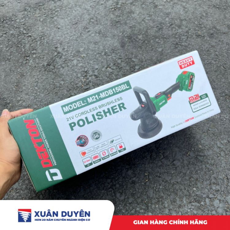 Máy đánh bóng lệch tâm pin 21V Dekton M21-MDB150BL (Chưa kèm pin sạc)