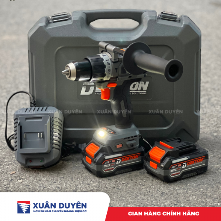 Máy khoan động lực dùng pin 21V Dekton M21-ID13100PLUS (thùng nhựa có tay cầm) (Chưa kèm pin sạc)