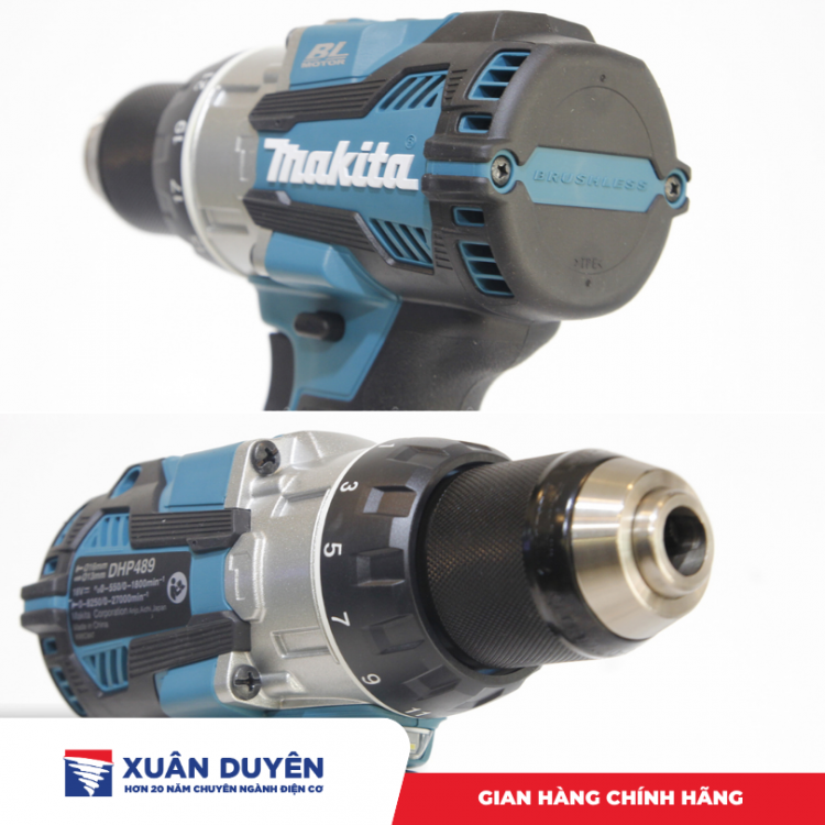 Máy khoan động lực dùng pin 18V Makita DHP489Z (Chưa kèm pin sạc)