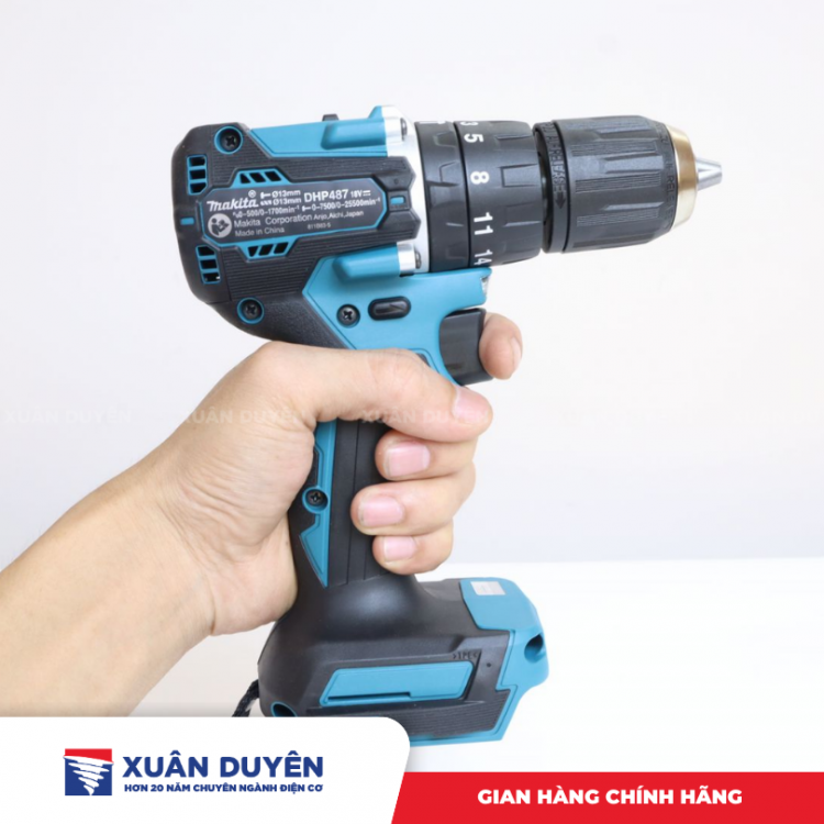 Máy khoan động lực dùng pin 18V Makita DHP487Z (Chưa kèm pin sạc)