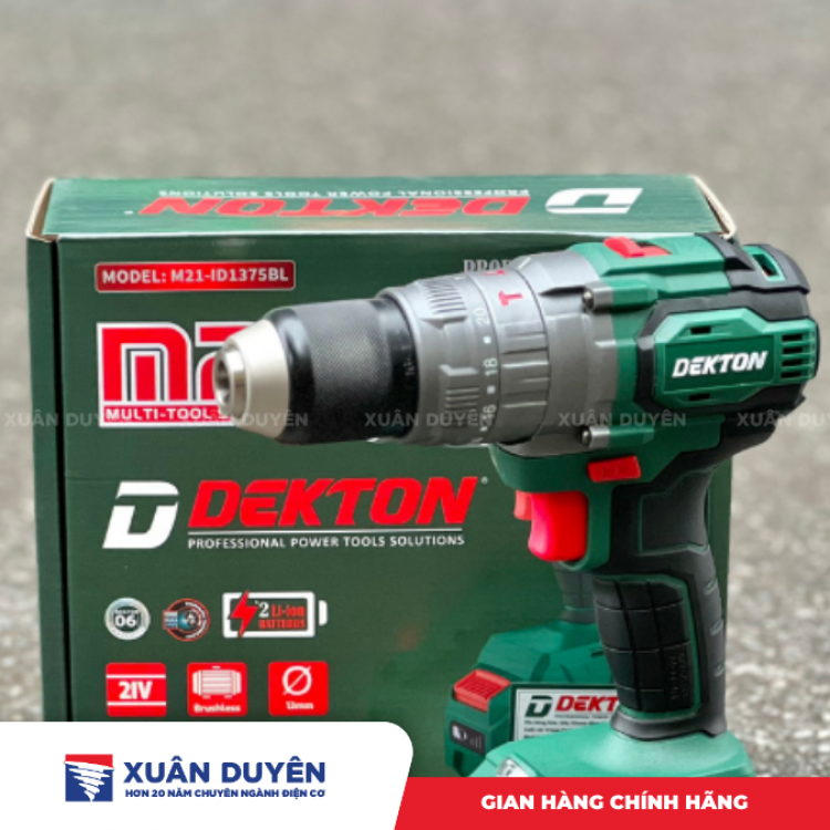 Máy khoan pin Dekton M21-ID1375BL (Chưa kèm pin sạc)