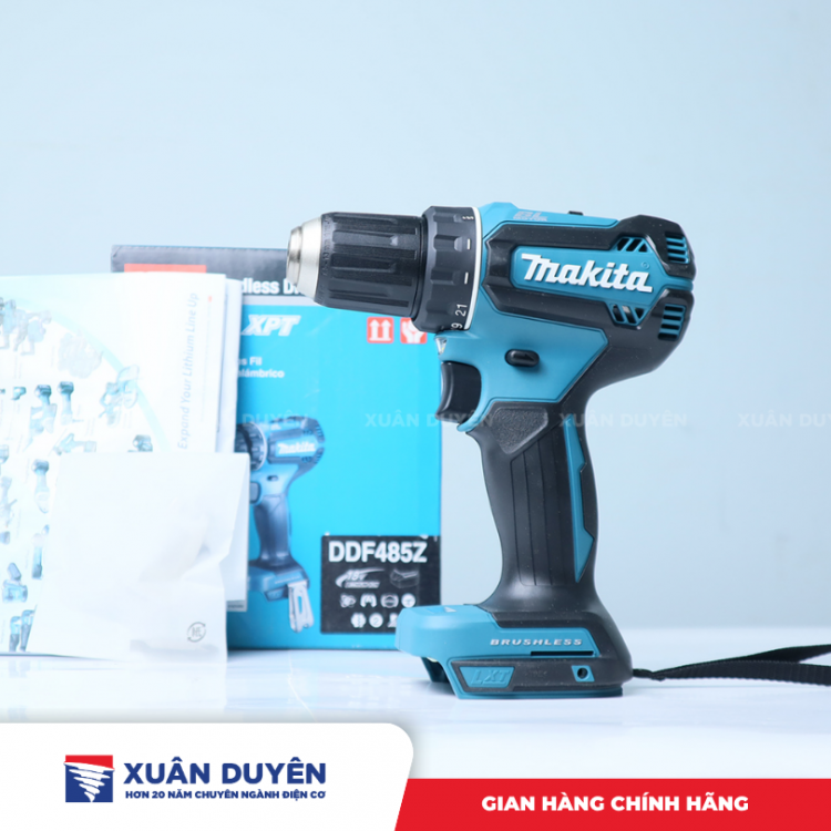 Máy khoan vặn vít dùng pin 18V Makita DDF485Z (BL) (Chưa kèm pin sạc)