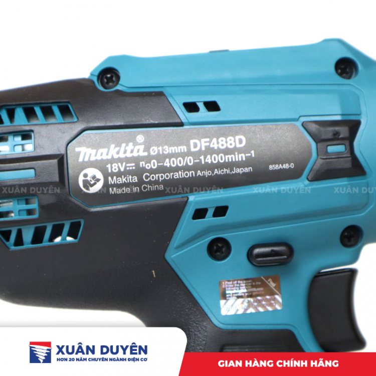 Máy khoan vặn vít dùng pin 18V Makita DF488DZ (Chưa kèm pin sạc)
