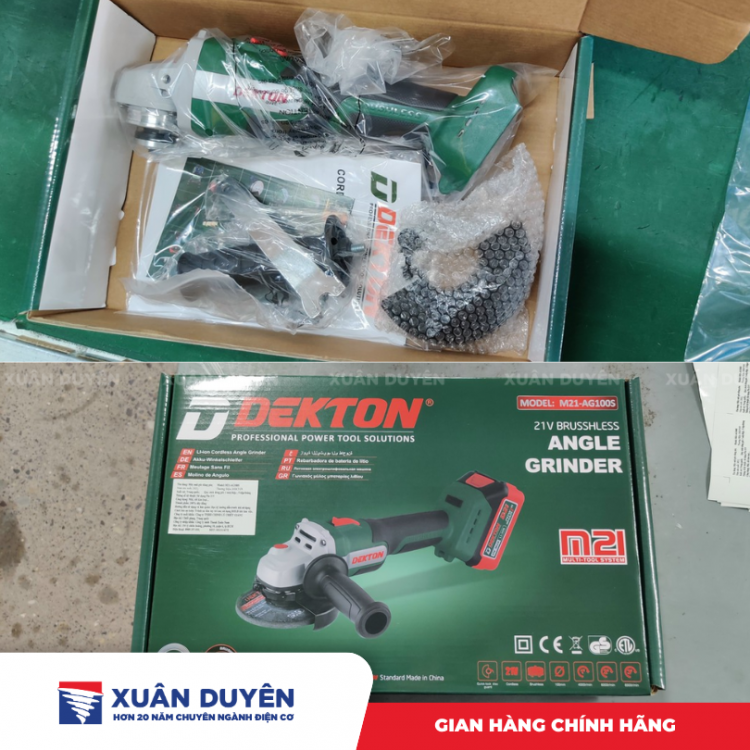 Máy mài góc dùng pin 21V Dekton M21-AG100S (Chưa kèm pin sạc)