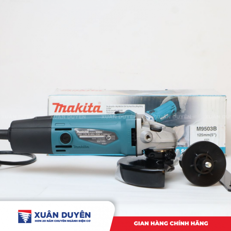 Máy mài góc Makita M9503B (125MM, 570W, Công tắc trượt)