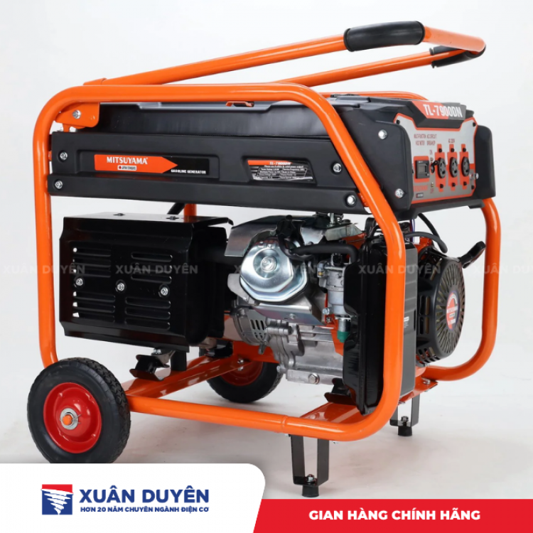 Máy phát điện chạy xăng 5KW Mitsuyama TL7900DN (có đề, có bánh xe đẩy)