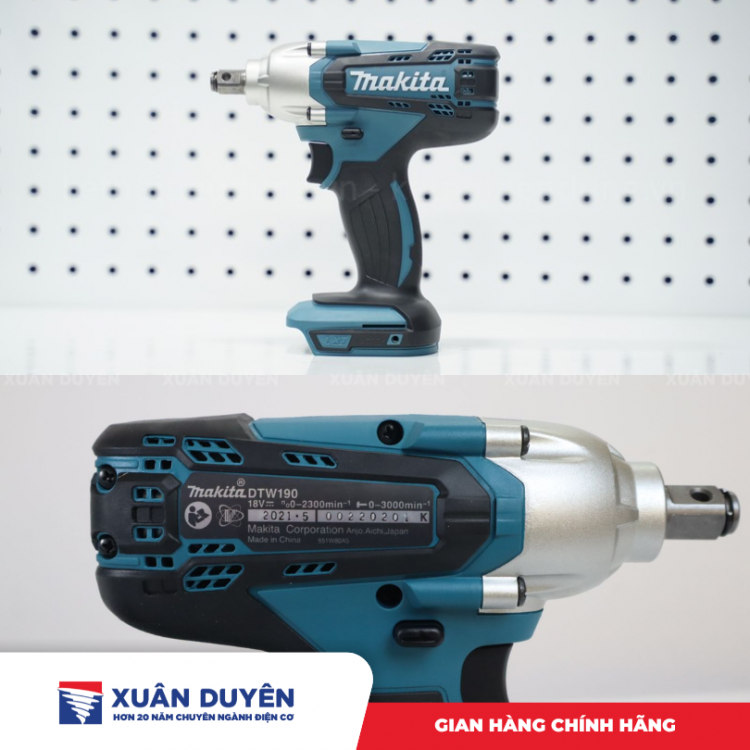 Máy siết bu lông dùng pin 18V Makita DTW190ZX (Chưa kèm pin sạc)