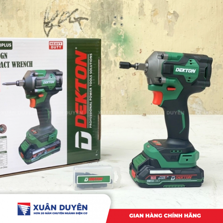Máy siết bu lông dùng pin 21V Dekton M21-IW380PLUS (Chưa kèm pin sạc)