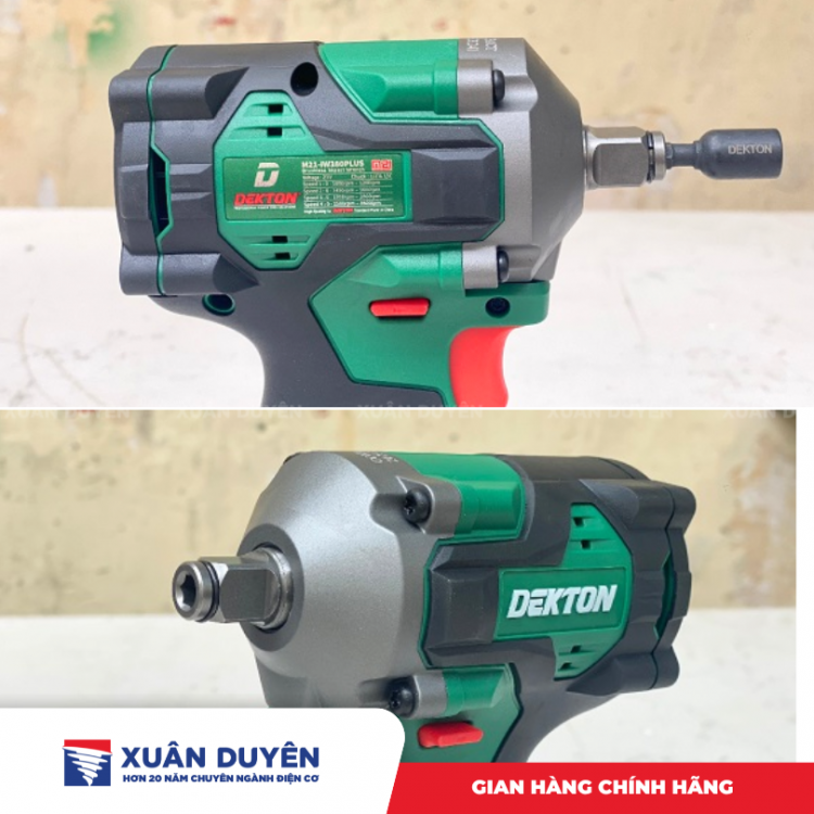 Máy siết bu lông dùng pin 21V Dekton M21-IW380PLUS (Chưa kèm pin sạc)