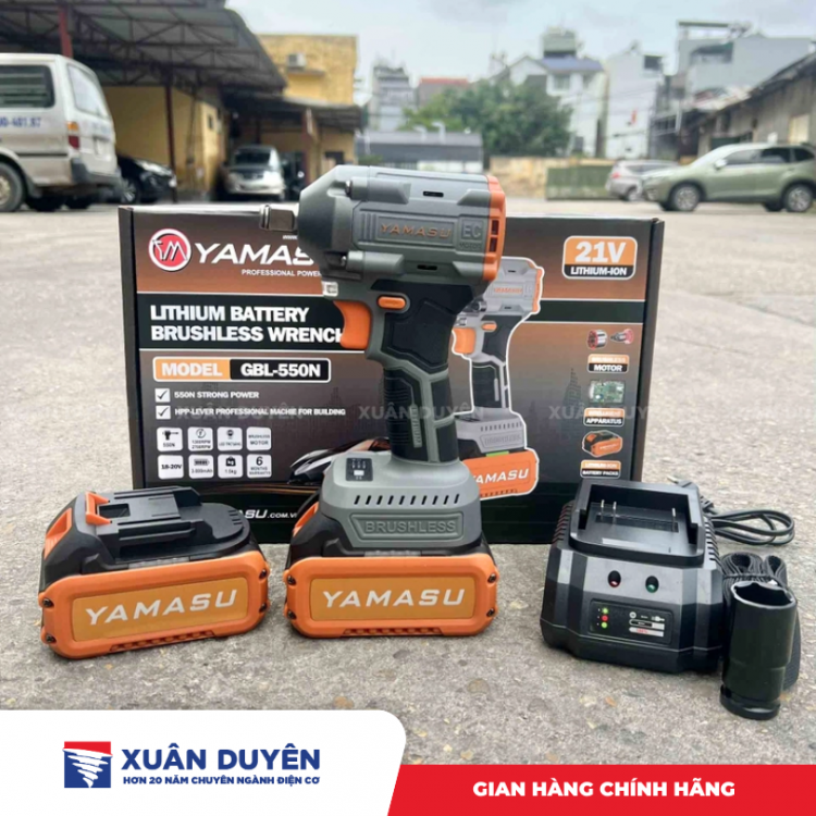 Máy siết mở bu lông dùng pin 21V Yamasu GBL-550N