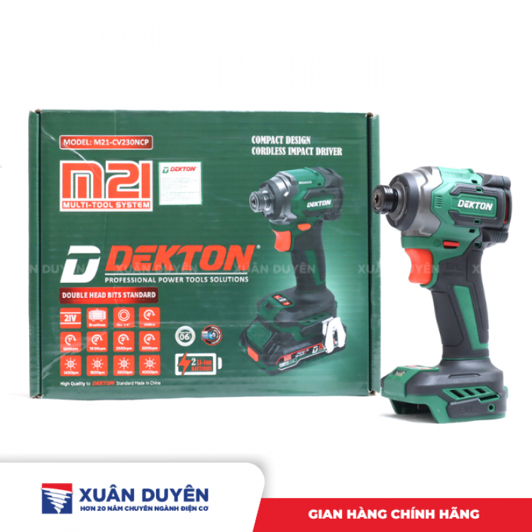 Máy vặn vít dùng pin 21V Dekton M21-CV230NCP (Chưa kèm pin sạc)