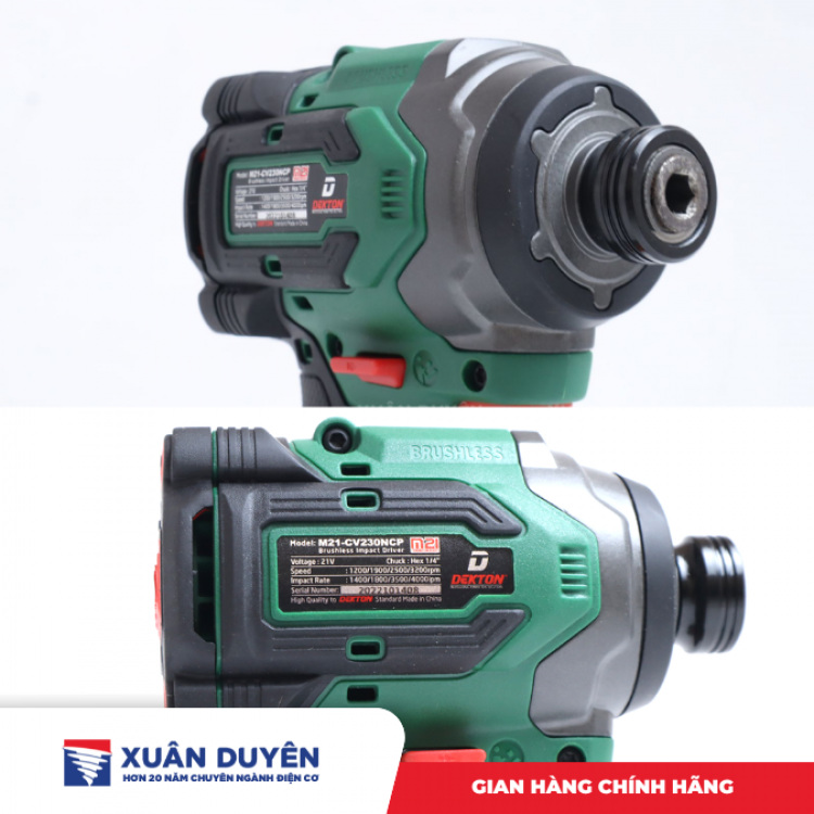 Máy vặn vít dùng pin 21V Dekton M21-CV230NCP (Chưa kèm pin sạc)