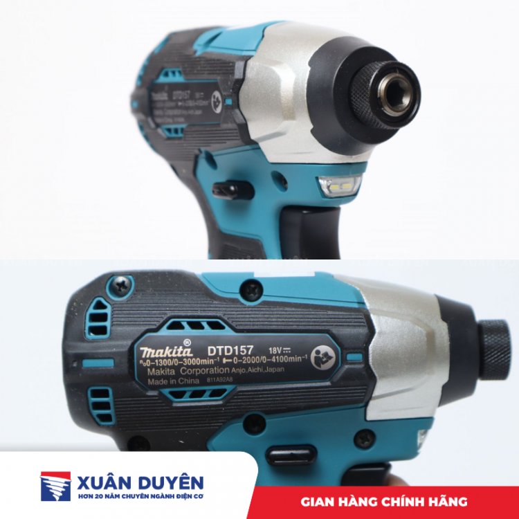 Máy vặn vít dùng pin 18V Makita DTD157Z (Chưa kèm pin sạc)