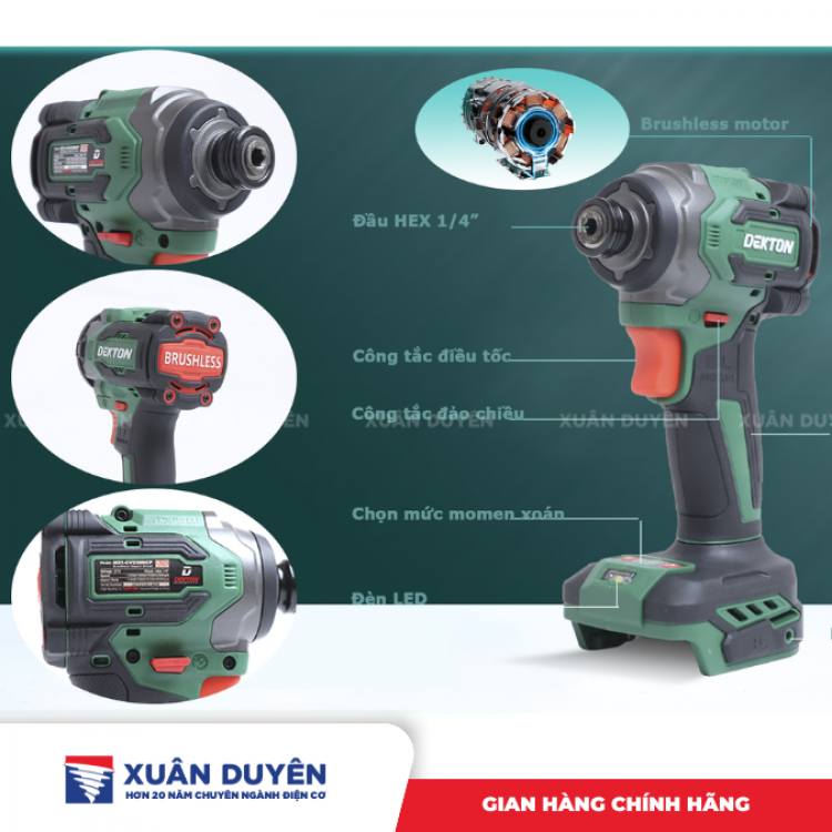 Máy vặn vít dùng pin 21V Dekton M21-CV230NCP (Chưa kèm pin sạc)