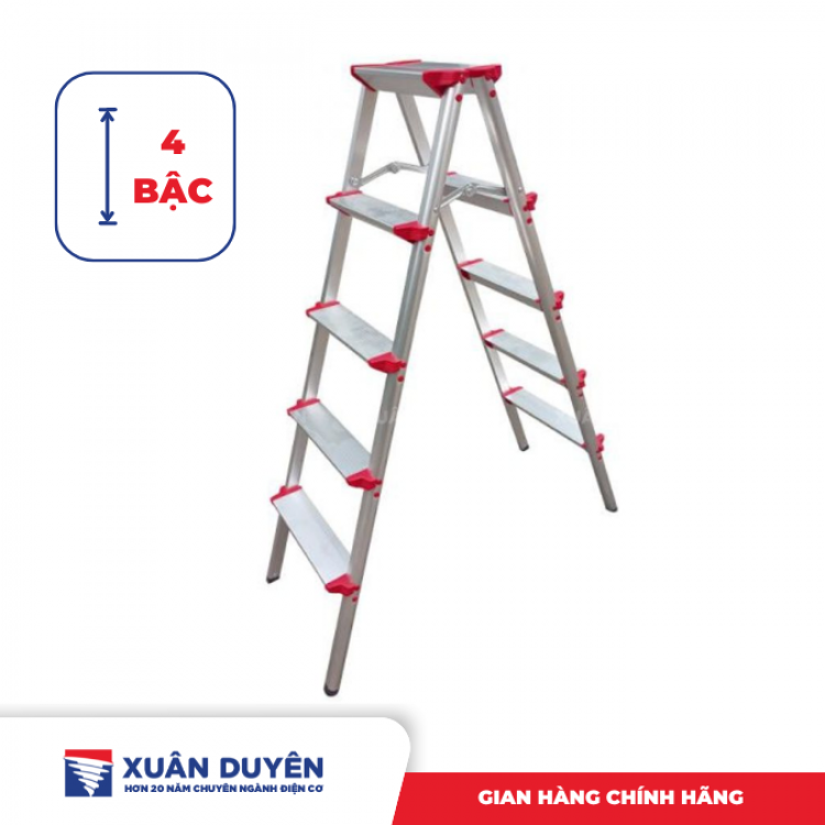 Thang nhôm chữ A bậc bằng 4 bậc Nakata TM205