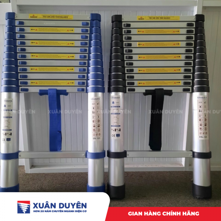 Thang nhôm đơn Nakata TY616 (rút 5m4 đứng, màu đen)